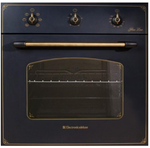 Электрический духовой шкаф Electronicsdeluxe 6006.03-009 (черное,ручки латунь)