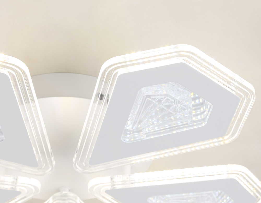 Светильник потолочный светодиодный с пультом FA4030/5 WH белый 96W 3000K+6400K/4200K/6400K+3000K D470*80 (ПДУ ИК)