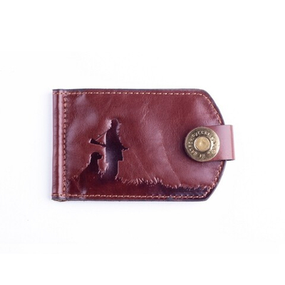 Купюродержатель (Коричневый, Охотник с собакой)