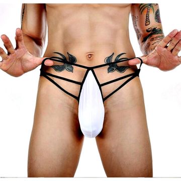 Мужские трусы стринги белые Romeo Rossi RR1022-10