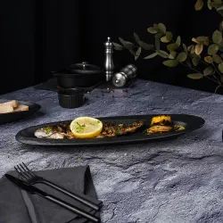 Блюдо овальное 40,8*14 см h3,5 см Black Raw Stellar P.L. Proff Cuisine [1]