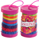 Резинки для волос детские в тубе 9шт «ЗАБАВА», спиральки, цвет микс, d-4см (наклейка Кокетка)