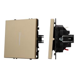 Механизм звонкового выключателя LED SWT-NOBE-MKR1-SFPL-L-GD (230V, 10A) (Arlight, Золотой песок) 061735