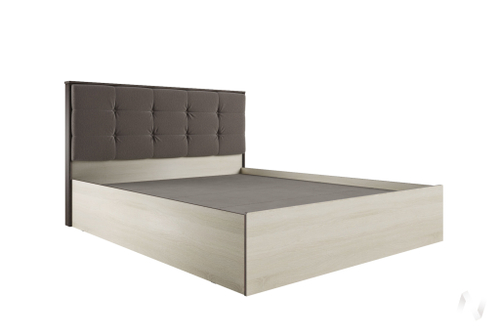 Кровать "ЛК-2 1;4" с осн. настил ДСП 2с (Дуб сонома/велюр кофейный)