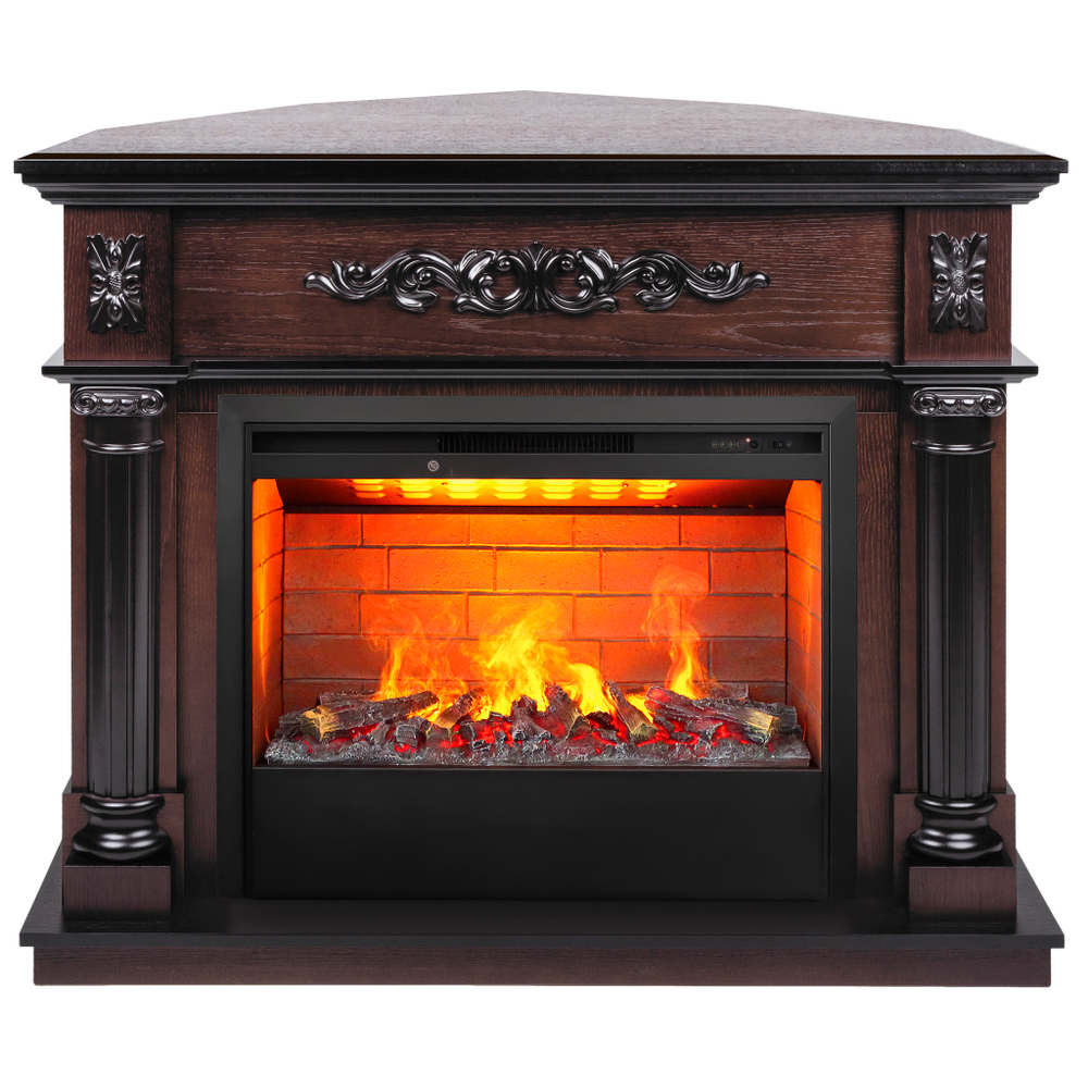 Каминокомплект Real Flame Silvia Corner 26 AO с очагом 3D Helios 26 (угловой)