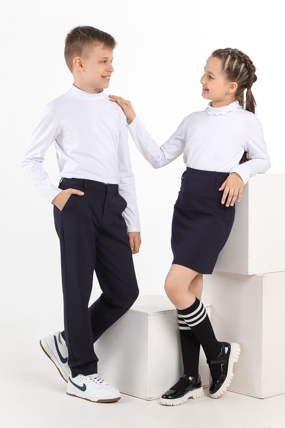 Джемпер для девочки Скул-3 Виотекс БЕЛЫЙ