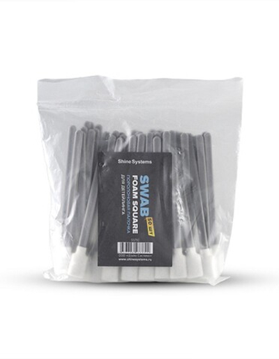 Shine Systems Swab Foam Square поролонавая палочка для детейлинга квадратная 50шт