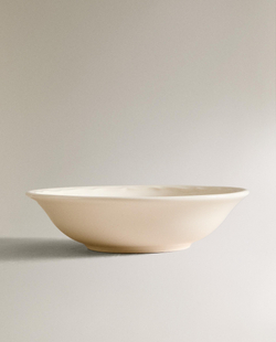 Zara Home миска из фаянса, цвет бежевый, 18.5 см