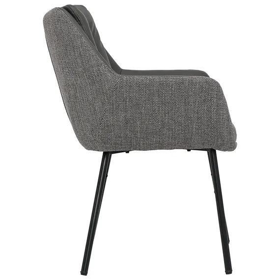 Стул Allar серый, экокожа, рогожка