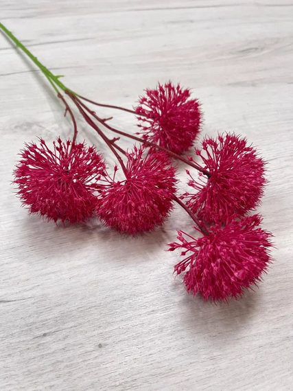 Ветвь Аллиум розовая 70 см., Christmas DeLuxe (89543)