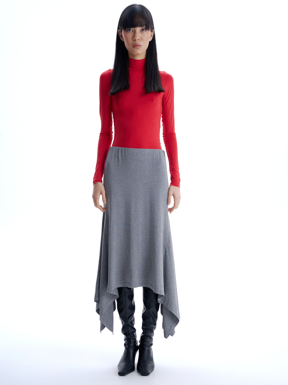 Юбка асимметричная "(dis)balance" серая Юбка асимметричная "(dis)balance" серая