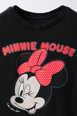 ZARA КОМПЛЕКТ ИЗ ФУТБОЛКИ И ЛЕГИНСОВ В ГОРОШЕК MINNIE MOUSE © DISNEY, ЧЕРНЫЙ/БЕЛЫЙ