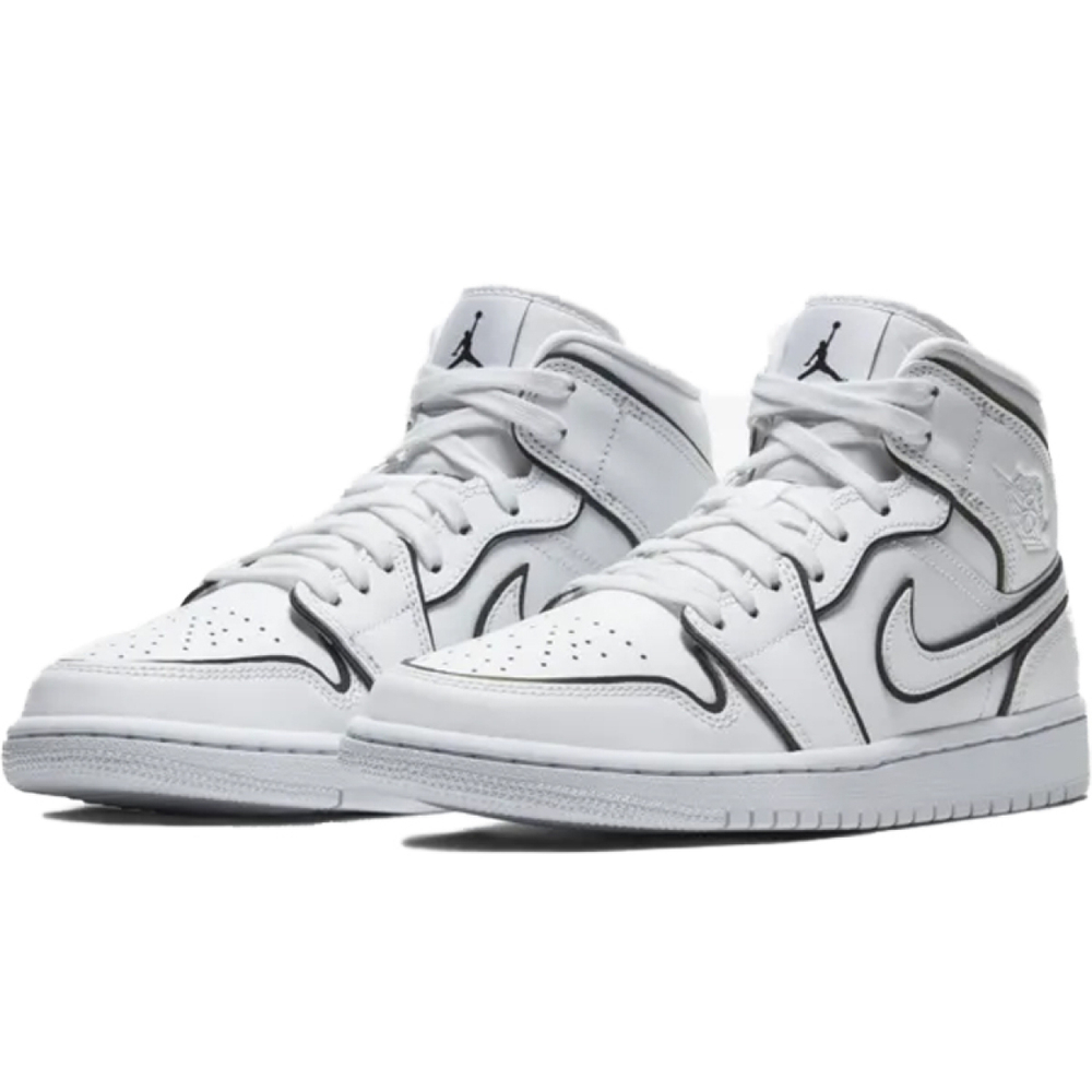 Кроссовки Air Jordan 1 Mid Iridescent Reflective White
