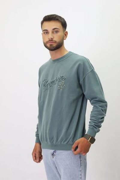 Унисекс толстовка с нулевым вырезом и потертым рисунком Diop