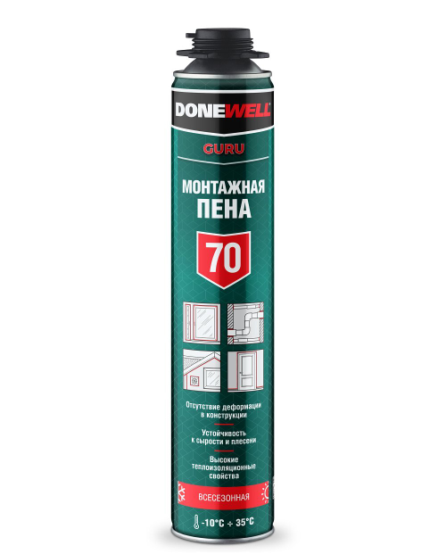 Пена полиуретановая монтажная профессиональная всесезонная DONEWELL 70