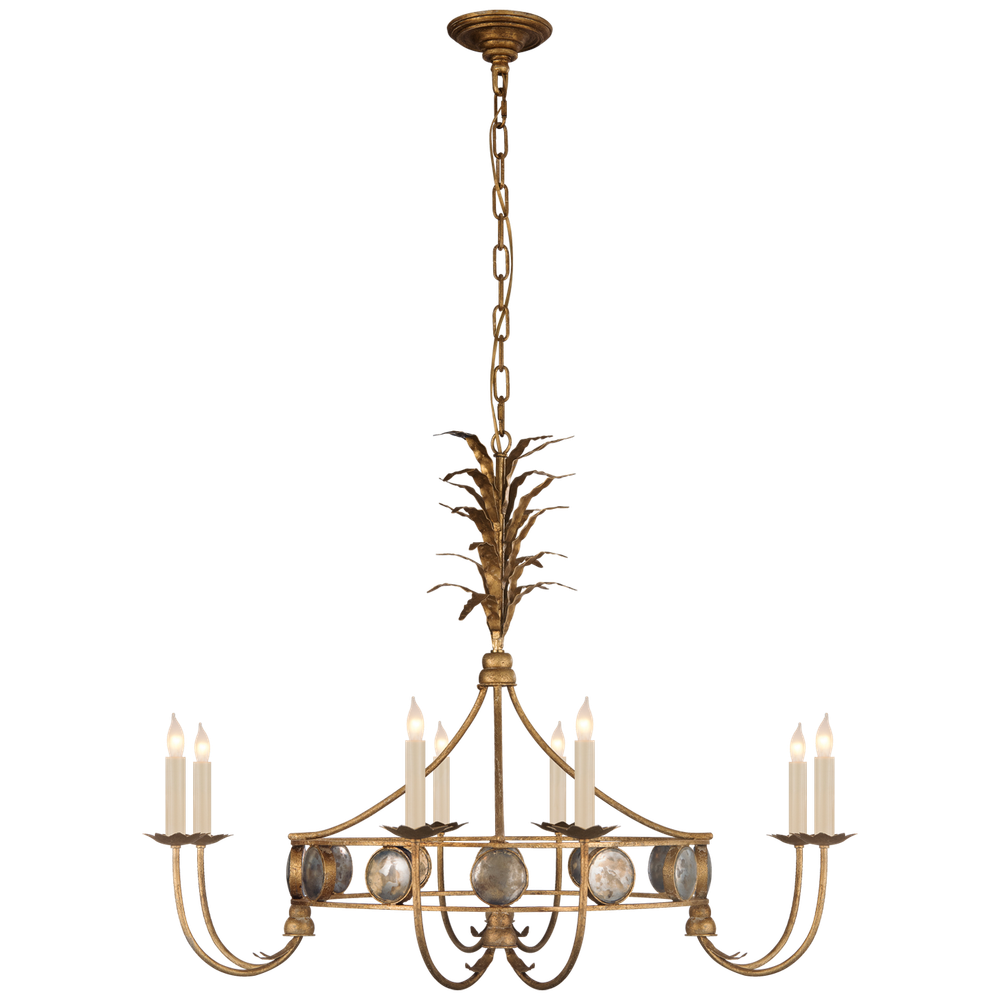 Gramercy Medium Ring Chandelier in Gilded Iron