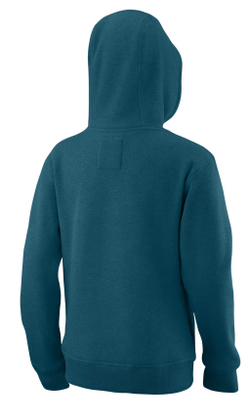 Кофта для мальчика теннисная Wilson Script Cotton PO Hoody - blue coral/fiesta