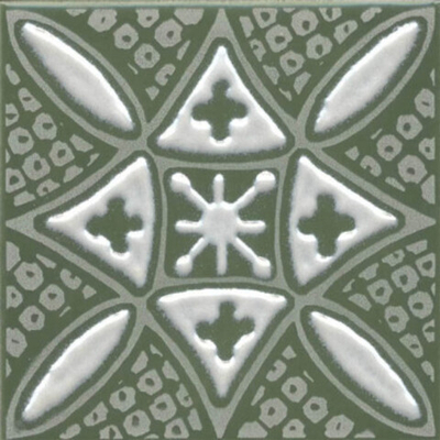 Декор Бахия 2 зелёный глянцевый (KMD3STA019GN)