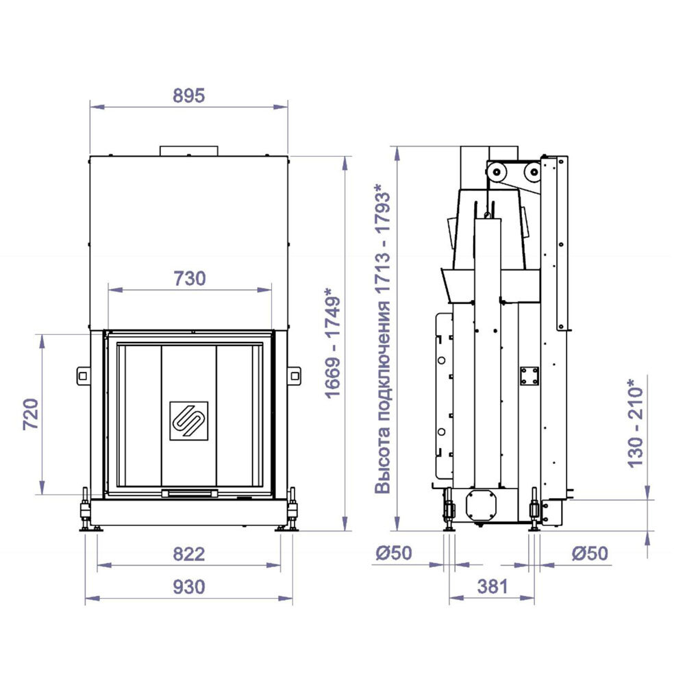 КАМИННАЯ ТОПКА FL 500W (STAV)
