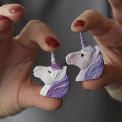 Молд силиконовый для творчества "Единорог" 6 см / Форма для шоколада, мастики, молд для лепки