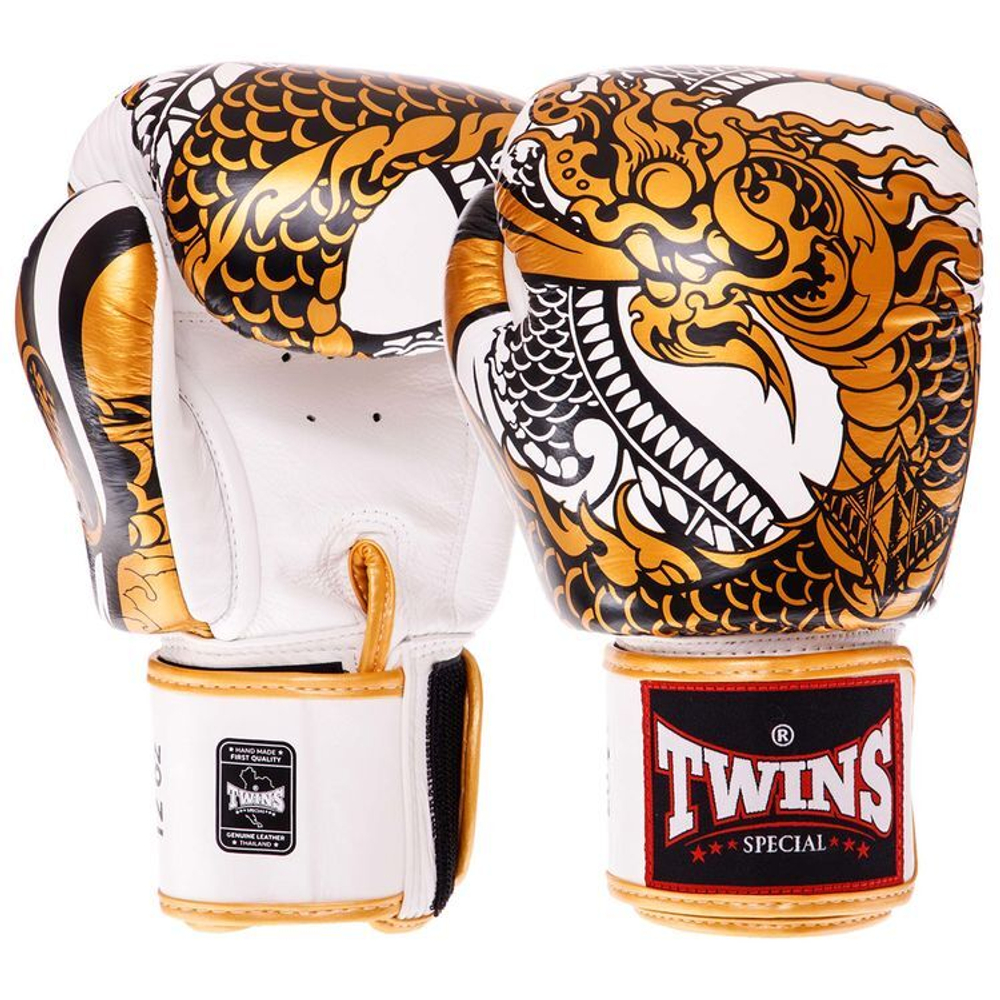 Боксерские перчатки Twins FBGVL3-52 Gold/White