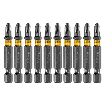 Бита PH2х50, сталь легированная S2, 20 шт., пластиковая коробка, , Е 6,3 Denzel