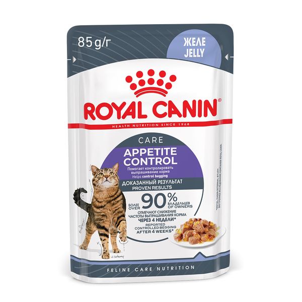 Пауч Royal Canin Appetite Control Care для взрослых кошек — для контроля выпрашивания корма, мелкие кусочки в желе