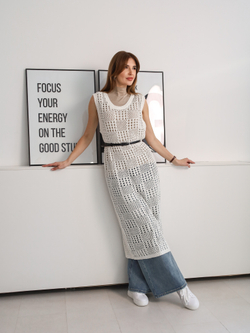 Платье вязаное Looma, белое