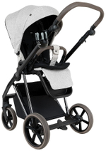Детская коляска Roan Sol Vintage Luxury 2.0 3 в 1 с автокреслом Pituso Baesa Pro Black PIX/50/L Pixel/Light/Black/руч.Cappuccino