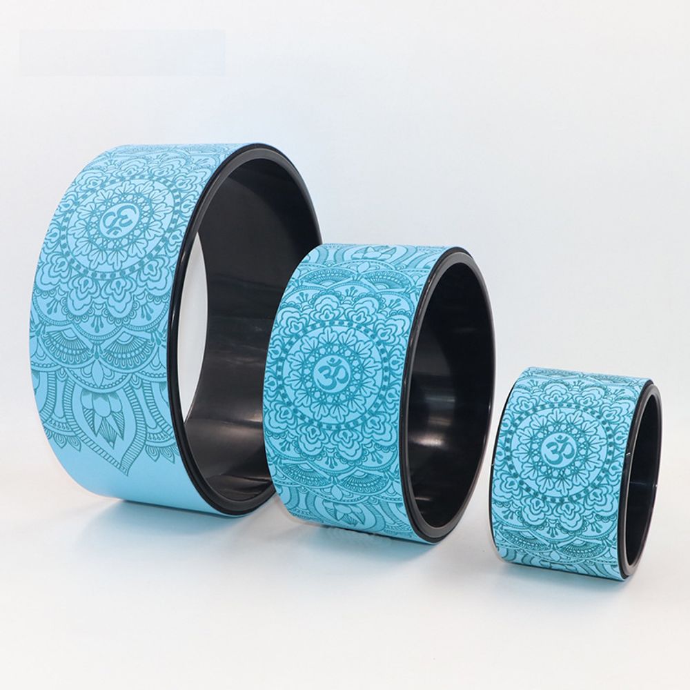 Комплект колес для йоги из 3-х штук Om Blue (33, 25, 16 см)