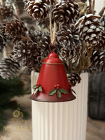 Декор "Рождественский колокольчик" D6xH7 см + 7 см подвес