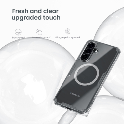 Прозрачный чехол от Nillkin для Samsung Galaxy A56 5G, c встроенным круглым магнитом, серия Nature TPU Pro Magnetic Case