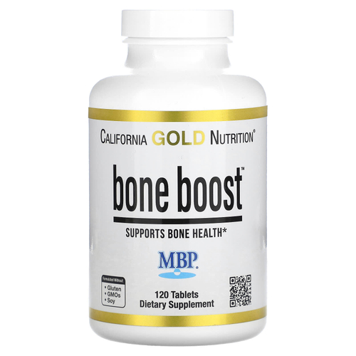 California Gold Nutrition, Bone Boost, добавка для здоровья костей с кальцием, магнием, витамином C и калием, 120 таблеток
