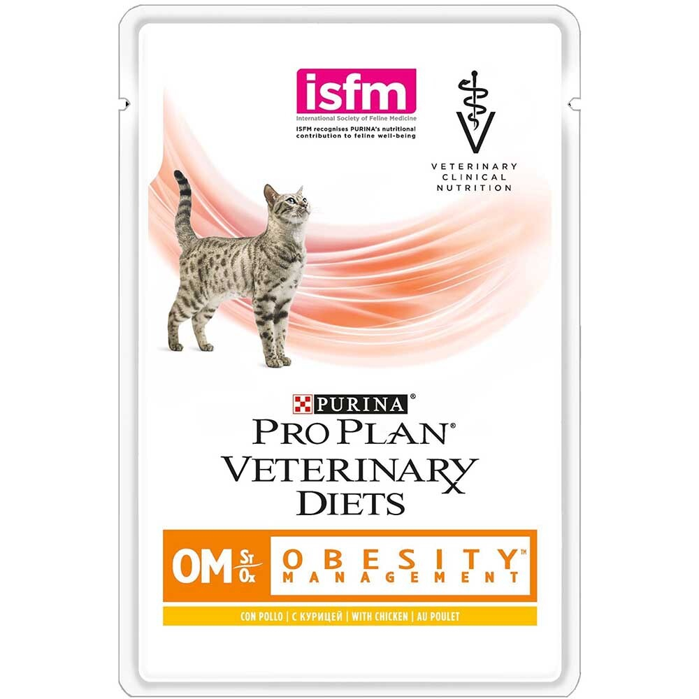 Pro Plan VET OM 85 г - диета консервы (пауч) для кошек при ожирении, Obesity Management ST/OX