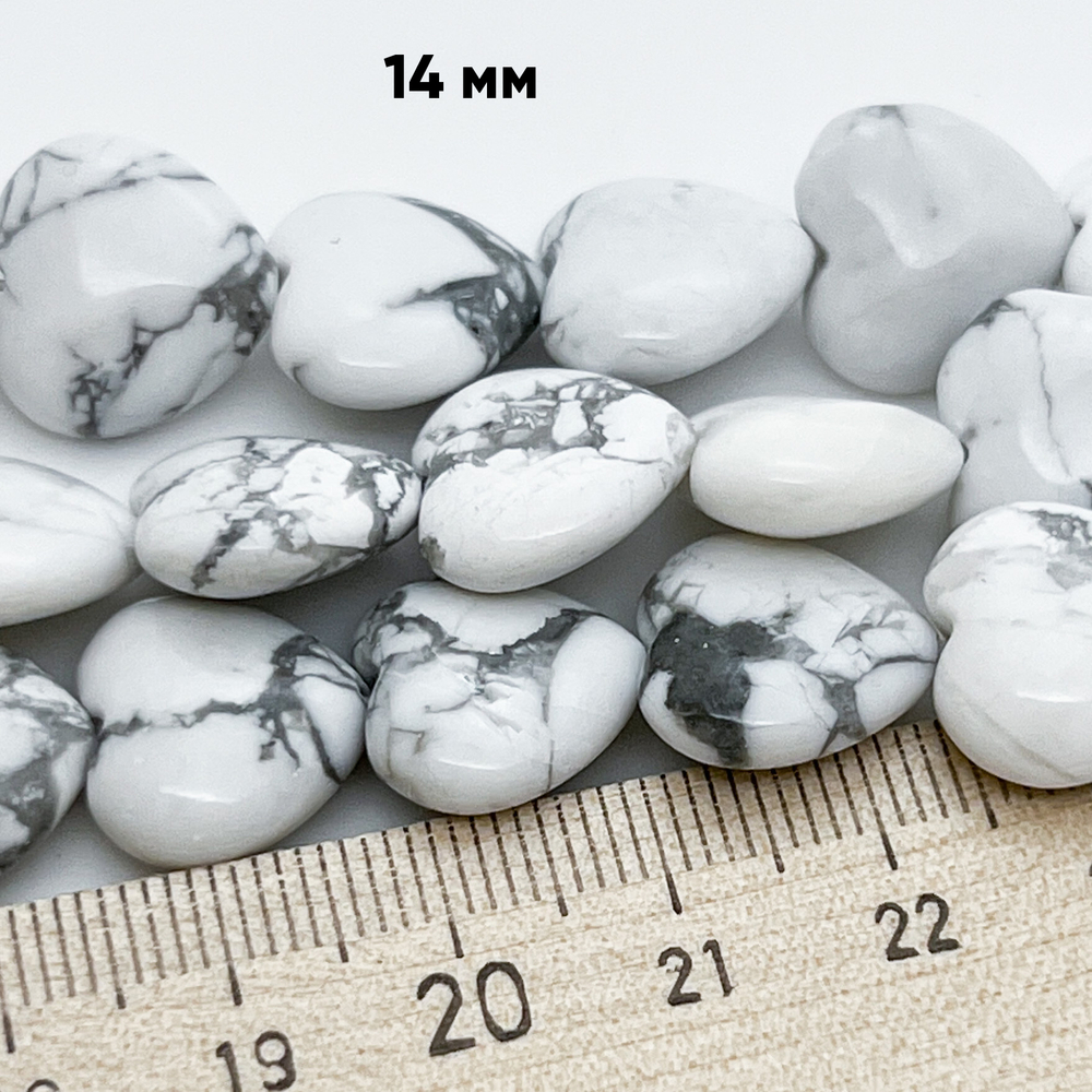 Магнезит бусины, размер около 14 мм, цена за набор 6 шт