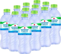 Вода негазированная Калинов Родник минеральная. 12 шт х 0,33 л