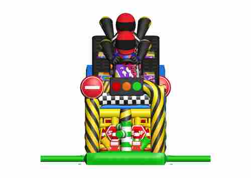 Коммерческая надувная полоса препятствий «Гран-при», 18×3×4 м