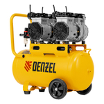 Компрессор безмасляный, малошумный DLS 2200/50, 2200 Вт, 2x1100, 50 л, 380 л/мин Denzel