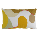 Подушка декоративная из хлопка горчичного цвета с авторским принтом из коллекции freak fruit, 30х50 см