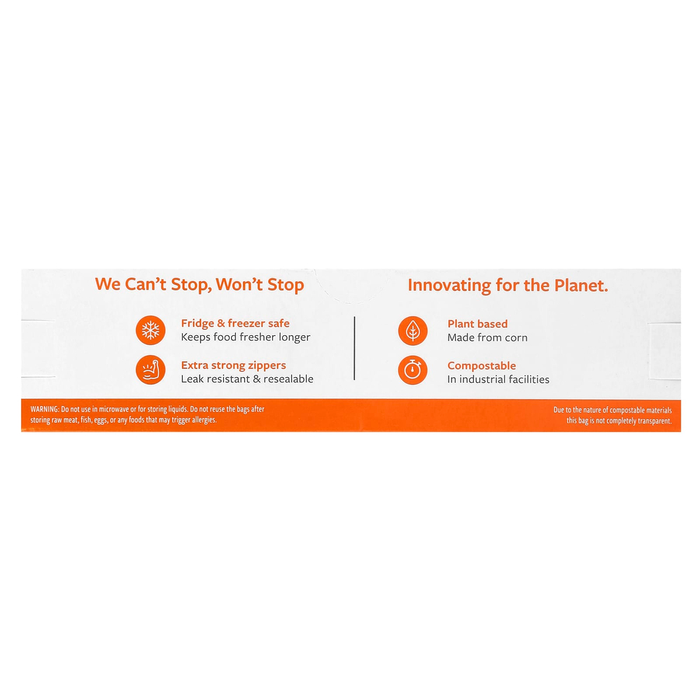 Full Circle, Пакеты для сэндвичей на молнии, компостируемые, 25 пакетов