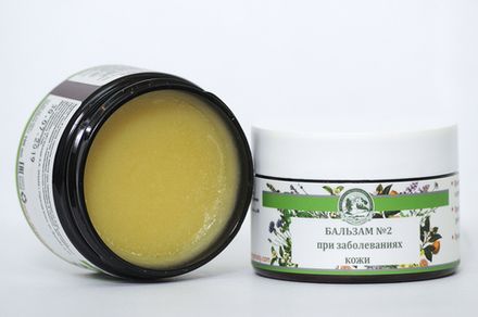 Бальзам №2 При заболеваниях кожи, с маслом расторопши и листом черного тополя