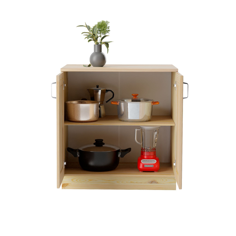 Кухня Венесуэла 320 см из массива сосны со столешницей (10 модулей), в прозрачном лаке