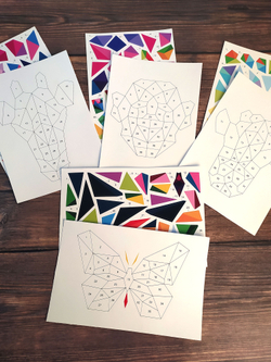 Наклейки пазлы аппликации по номерам для детей и взрослых