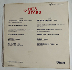Винтажная виниловая пластинка LP Сборник 12 Hits 12 Stars (France 1983)