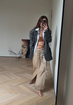 Юбка на шнуровке из шерсти