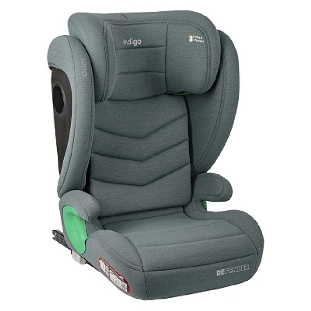 Автокресло детское Indigo Defender Isofix группа 2/3 (15-36) зеленый