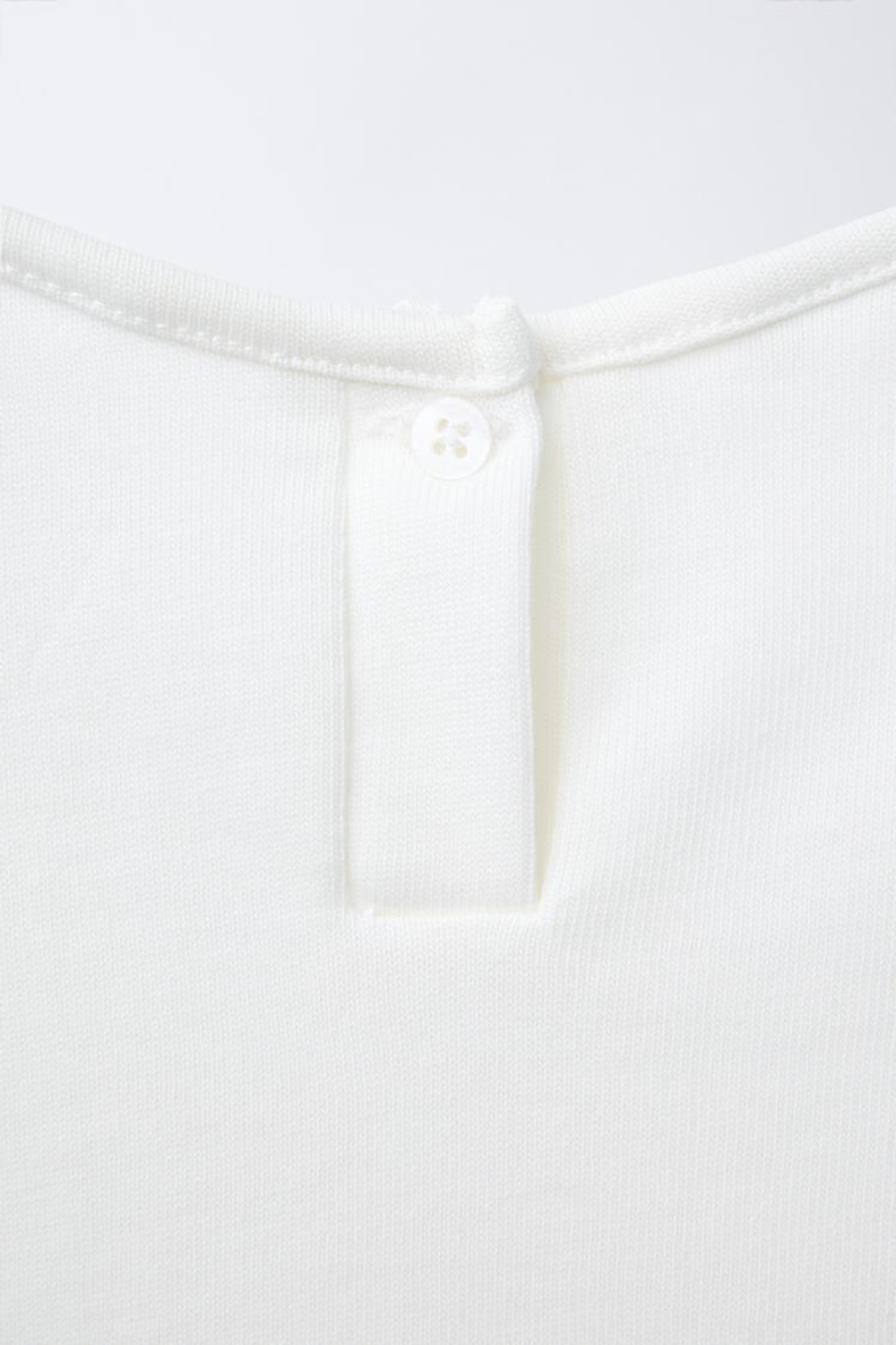 ZARA КОМБИНИРОВАННОЕ ПЛАТЬЕ С ВОЛАНАМИ, БЕЛЫЙ