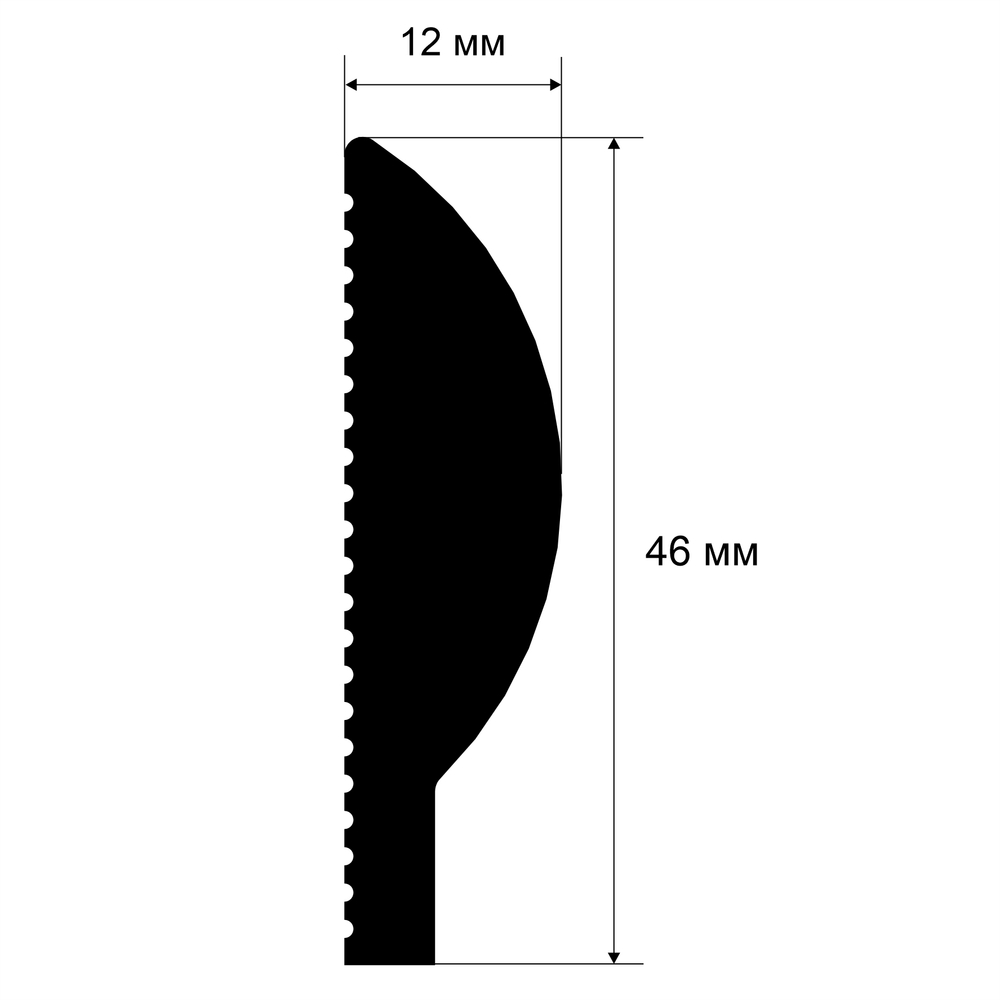 Cosca Decor. Молдинг финишный MF005, 46х12x2800мм, Экополимер