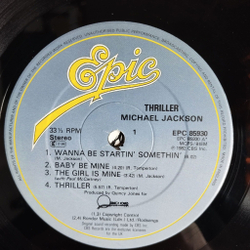 Винтажная виниловая пластинка LP Michael Jackson Thriller (UK 1982)