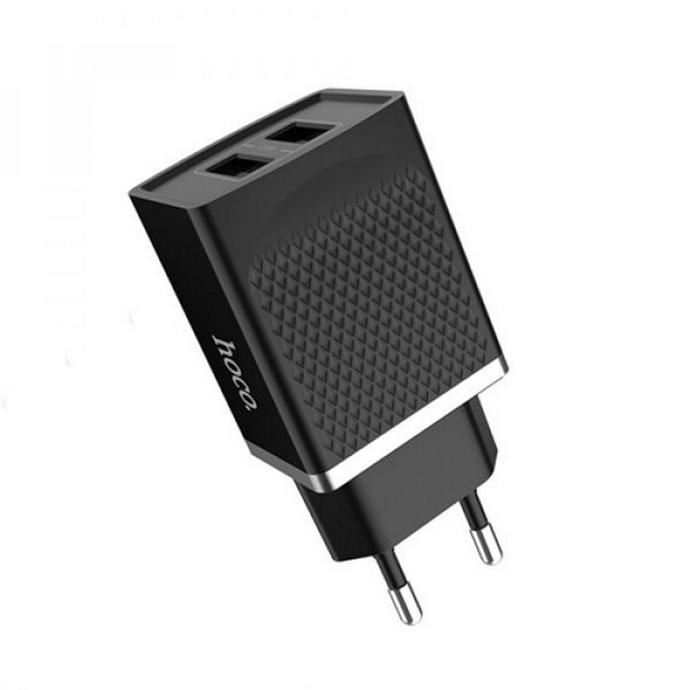 Сетевой адаптер питания HOCO C43A 2USB 2.4A (черный)